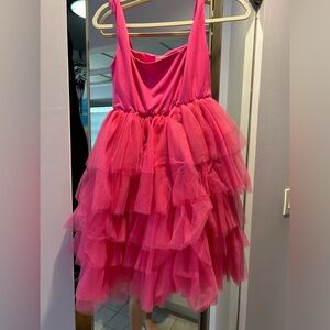 Bibi hot pink tulle dress NWT size small